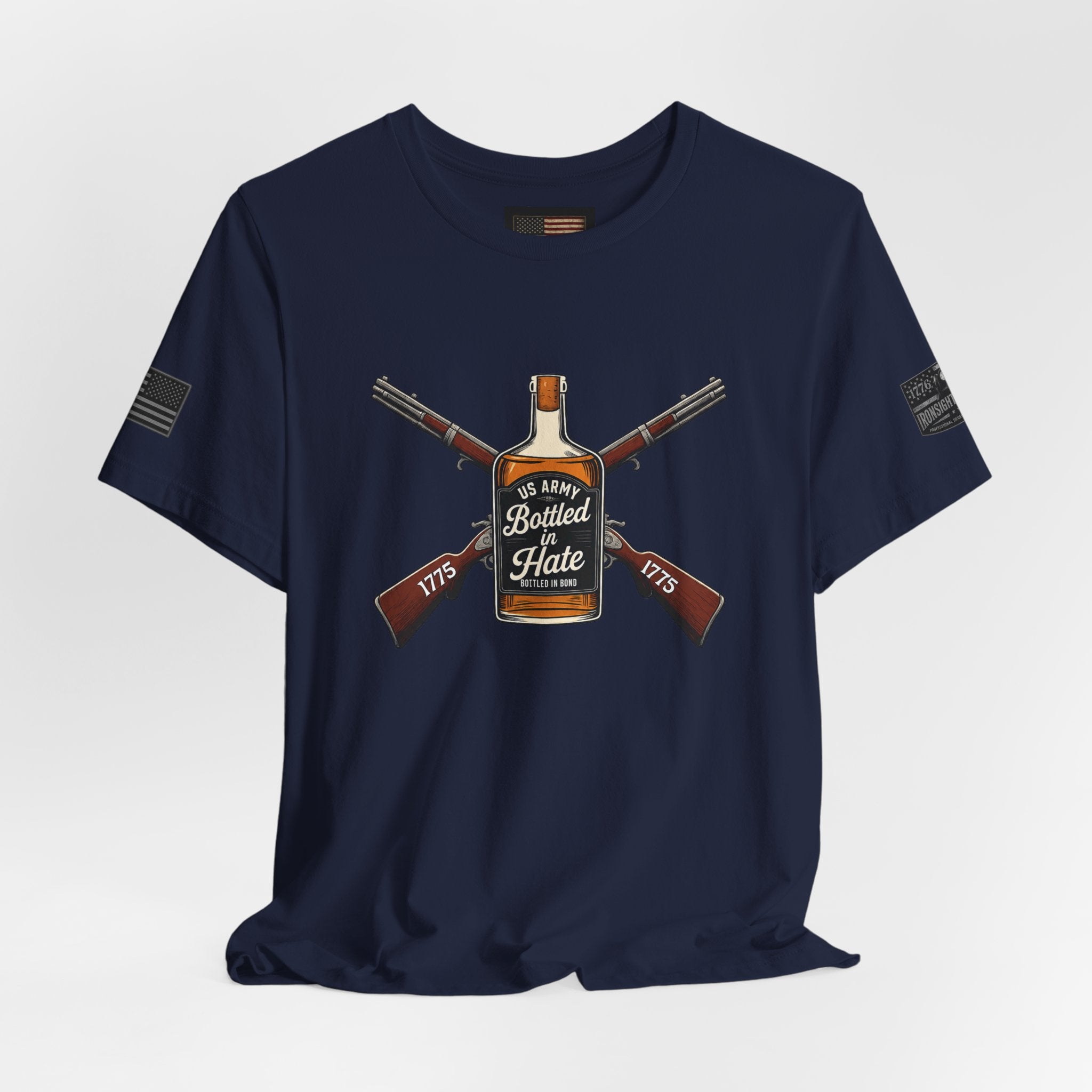 Bottled in Hate Army Whiskey T-Shirt