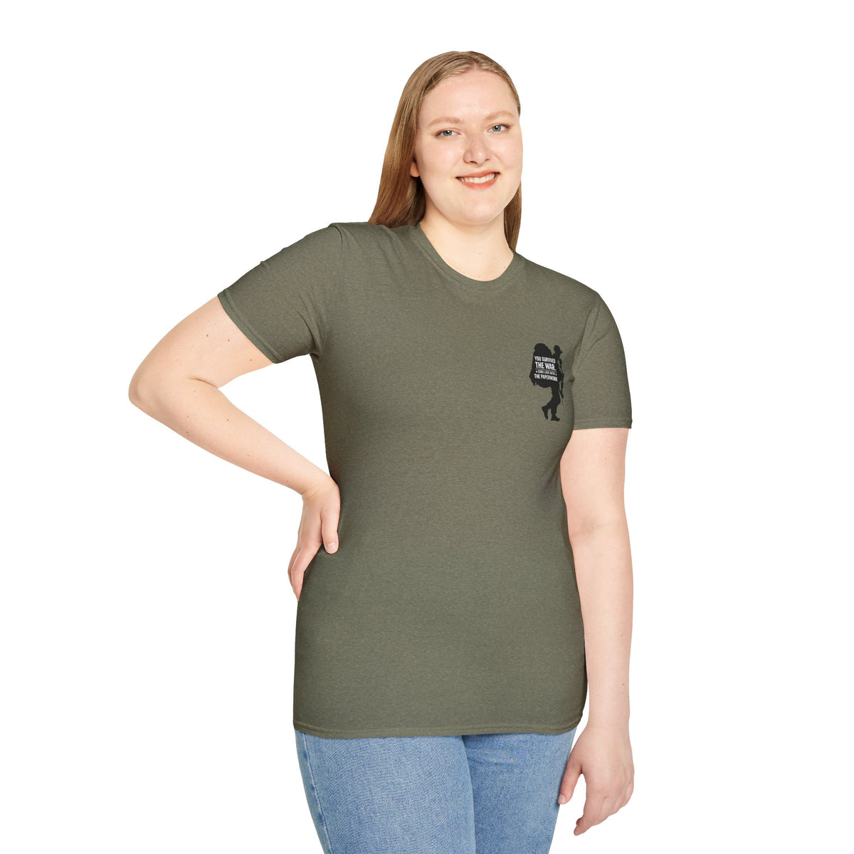 You Survived the War Good Luck With The Paperwork T-Shirt (Black Graphic)