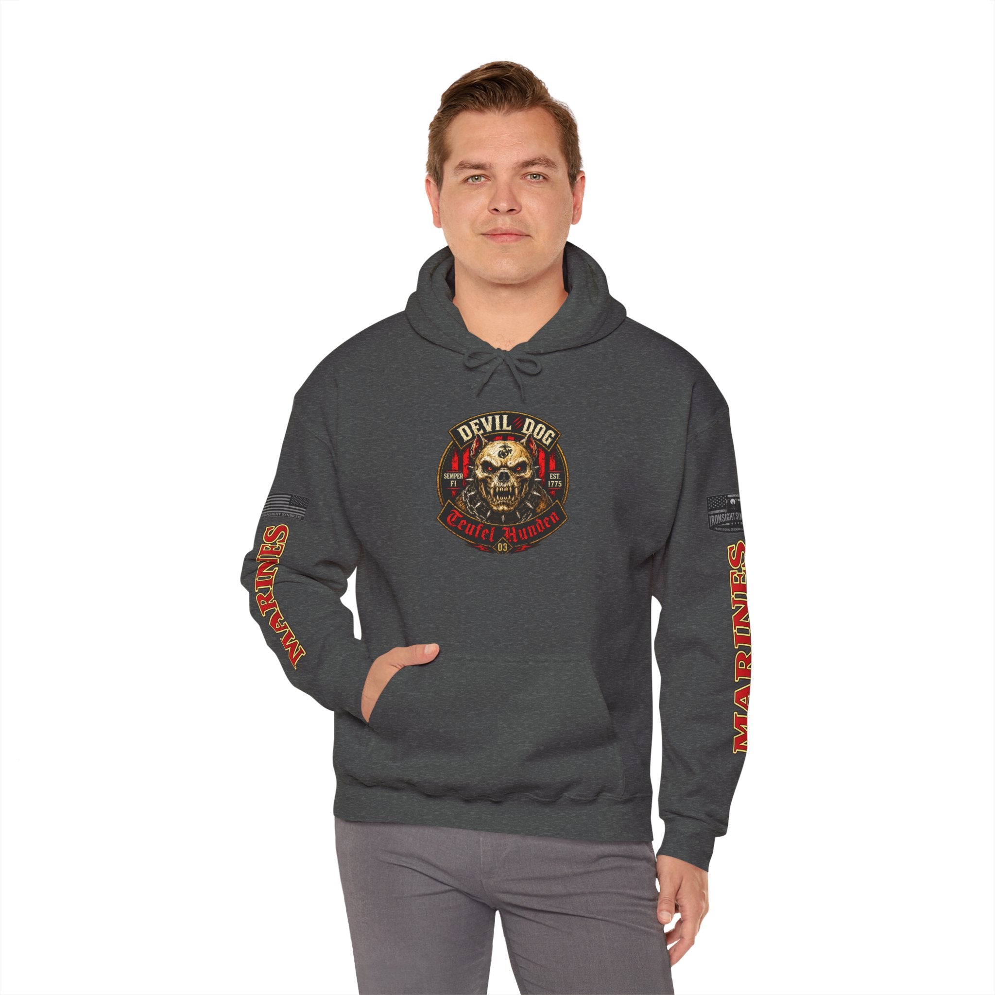 Devil Dog, Teufel Hunden Marine Corps Hooded Sweatshirt