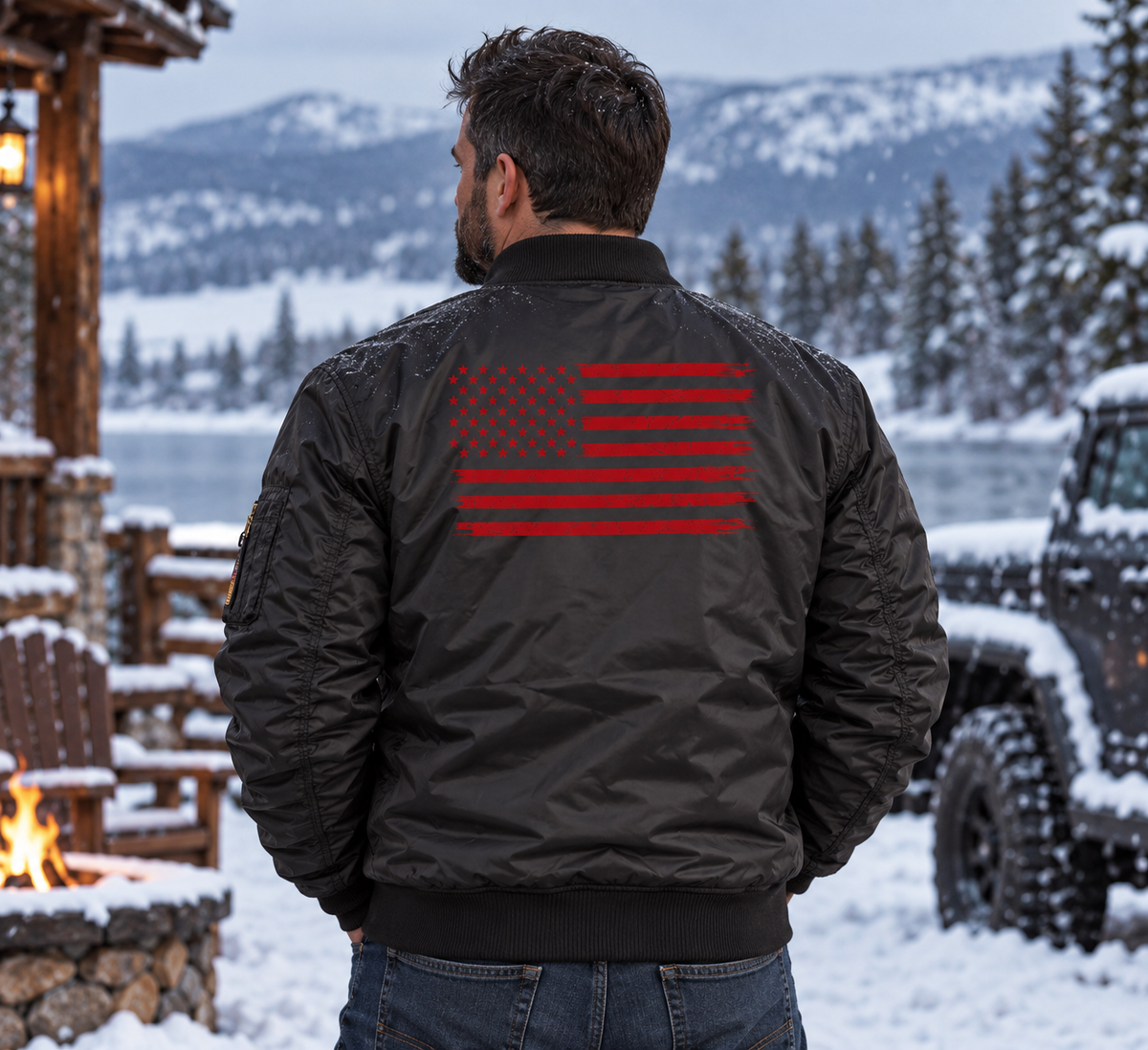 American Flag Bomber Jacket