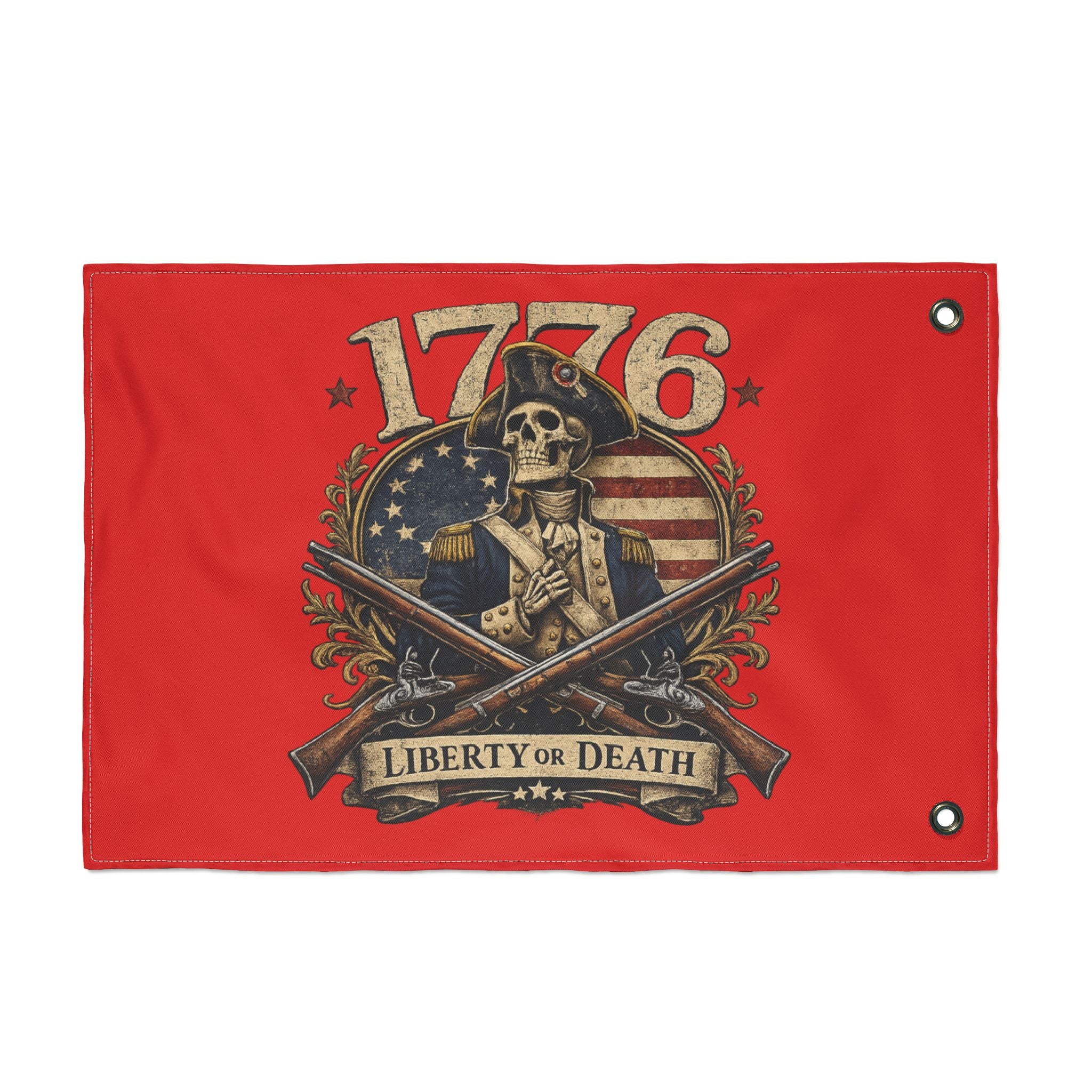 1776 Liberty or Death American Flag | Patriotic Revolutionary War Banner for Veterans & Patriots