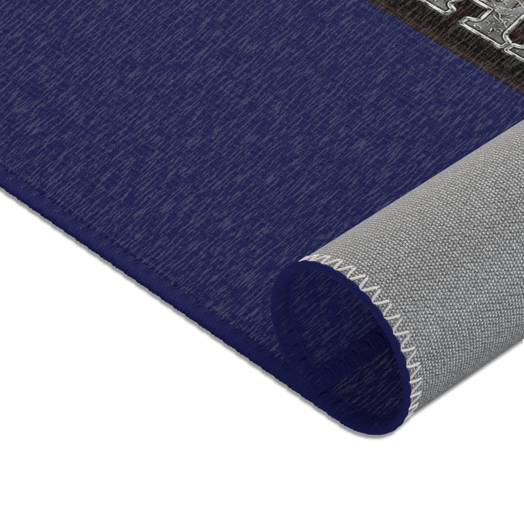 Submariner Navy Area Rug — Vintage Submarine Graphic area rug