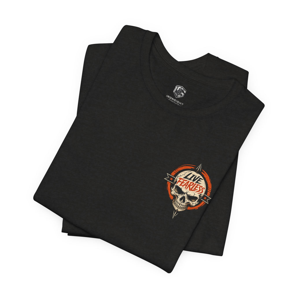 Live Fearless Skull Military T-Shirt | Ironsight Syndicate