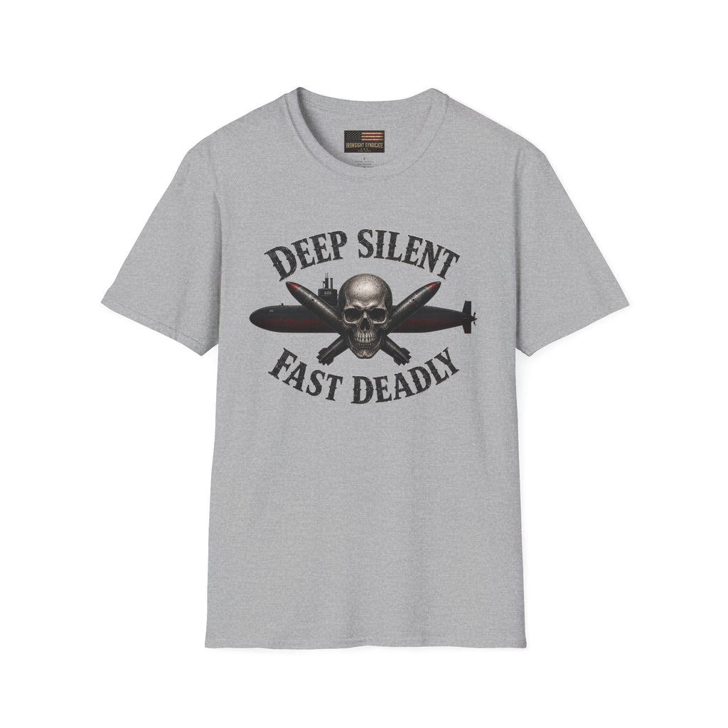 Deep, Silent, Fast Deadly US Navy Submariner Graphic Front T-Shirt