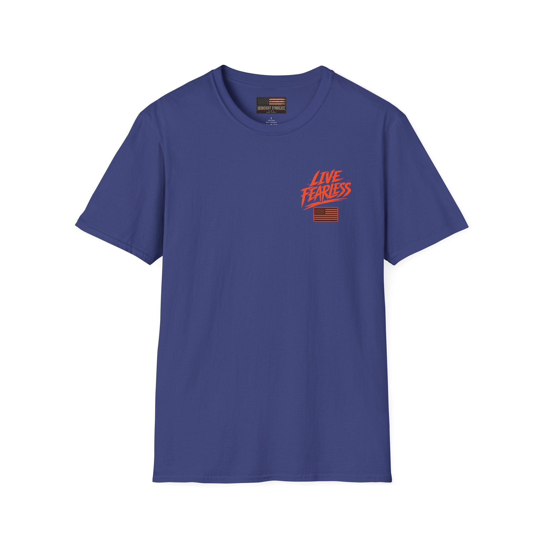 Live Fearless Military-Inspired Graphic T-Shirt - Metro Blue | Ironsight Syndicate