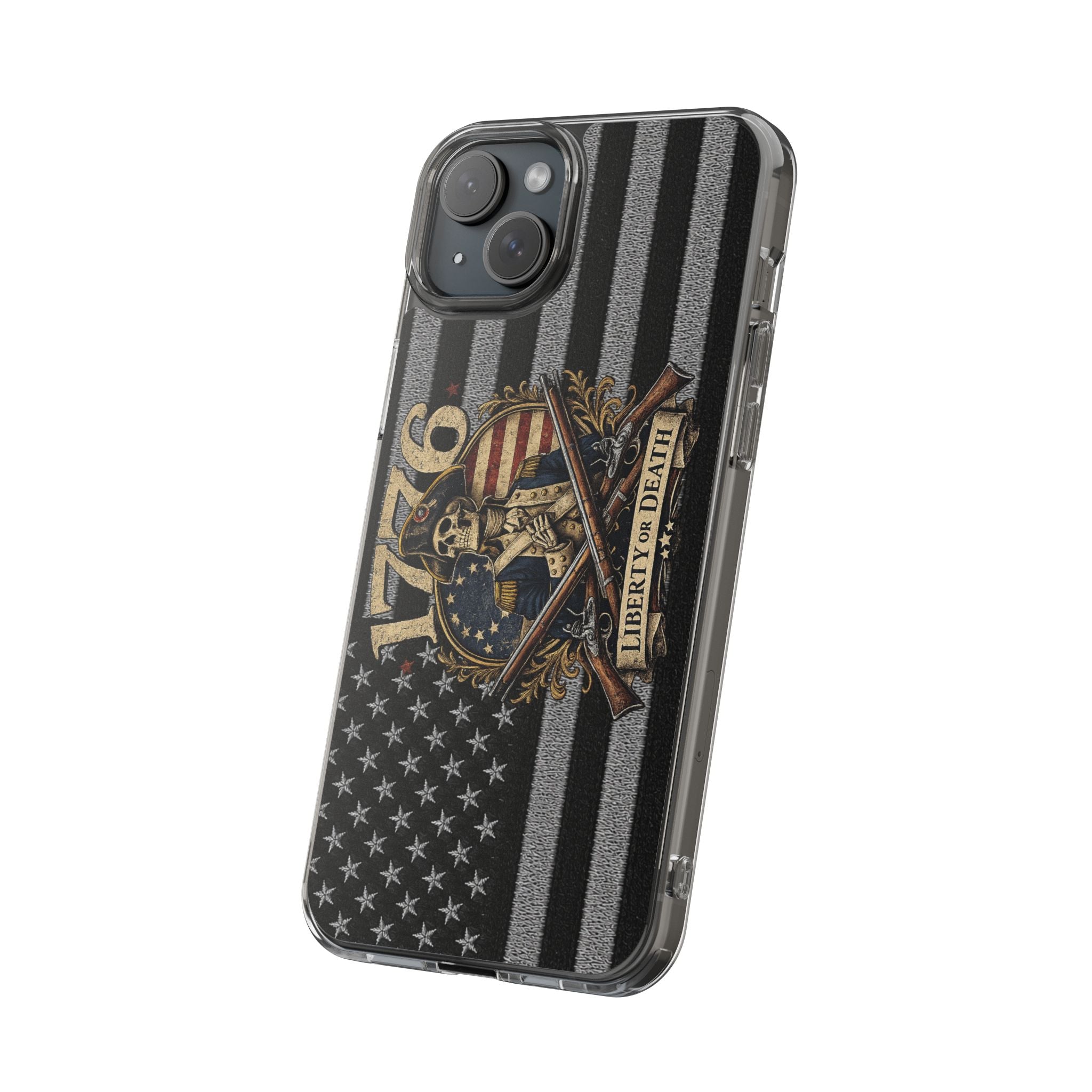 1776 commemorative Clear Impact-Resistant Phone Case