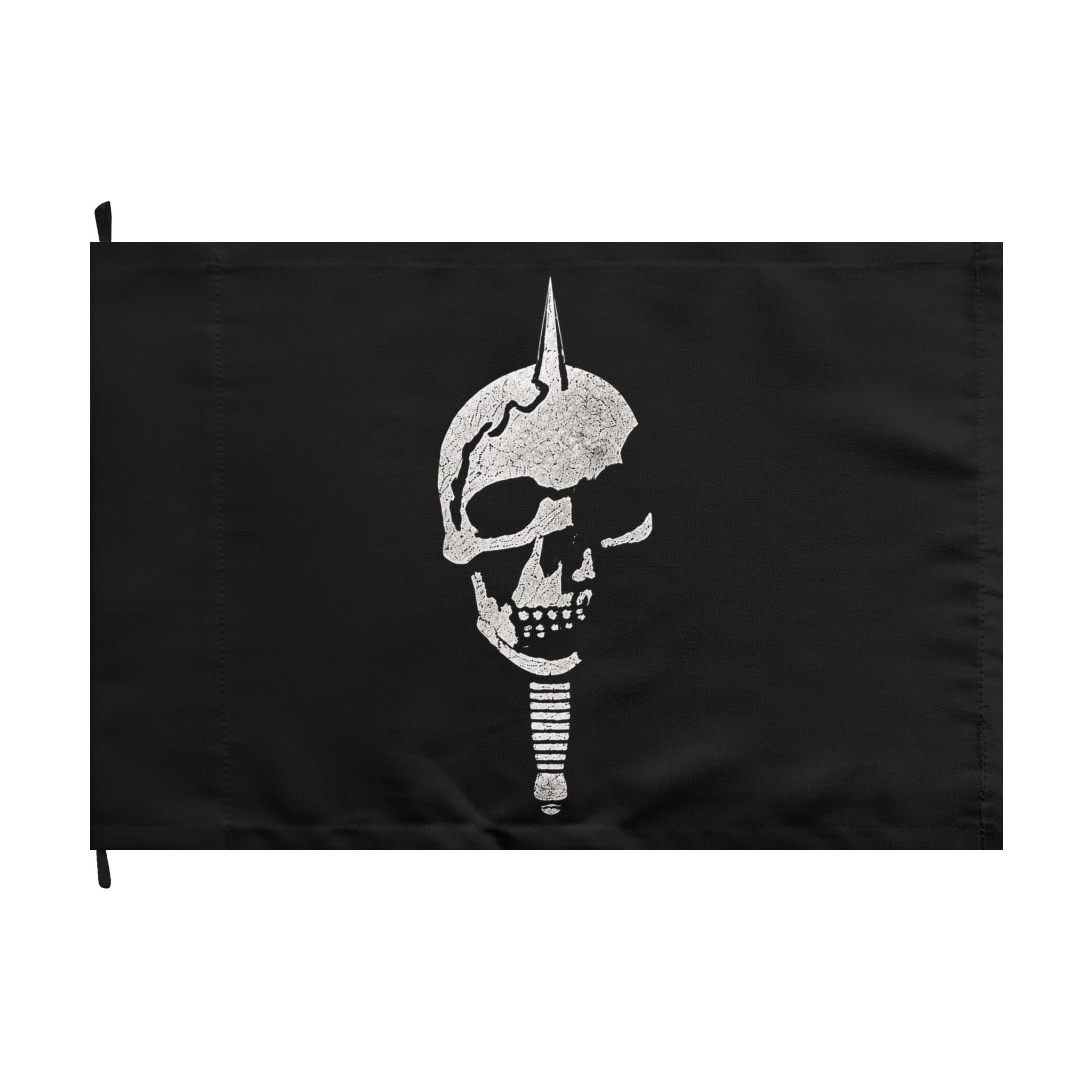 Double-Sided Military Skull Emblem Banner