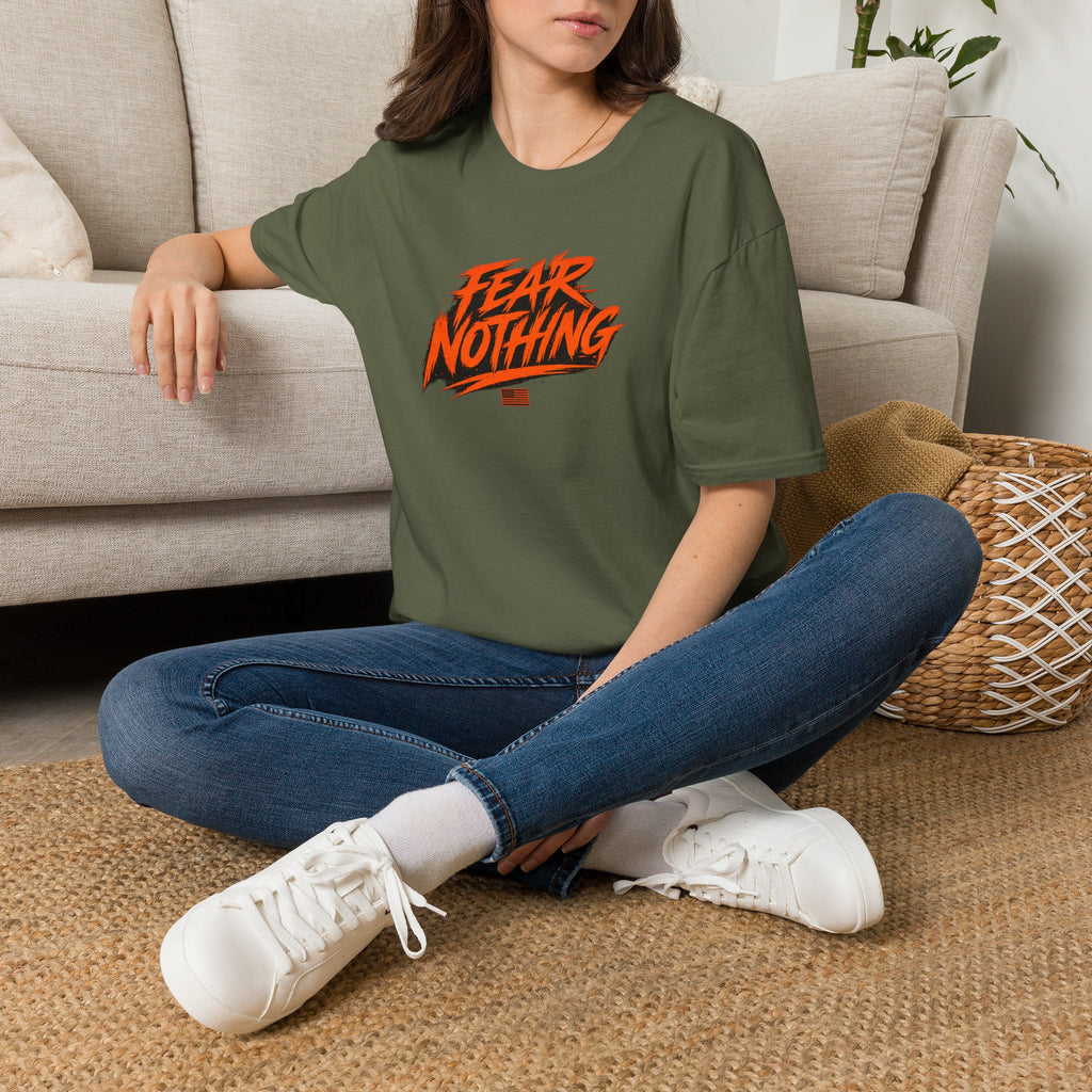 Fear Nothing (Orange) Military-Inspired Graphic T-Shirt | Ironsight Syndicate