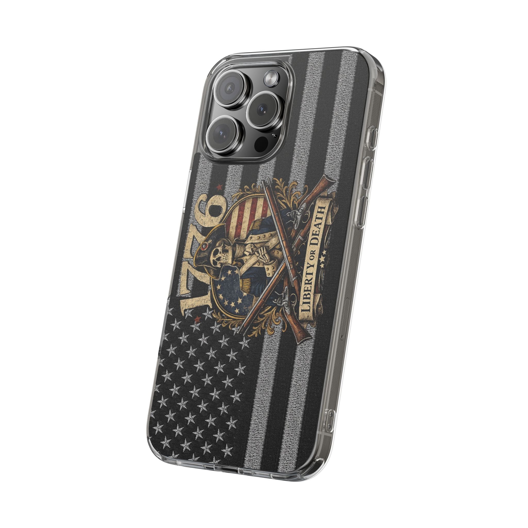 1776 commemorative Clear Impact-Resistant Phone Case