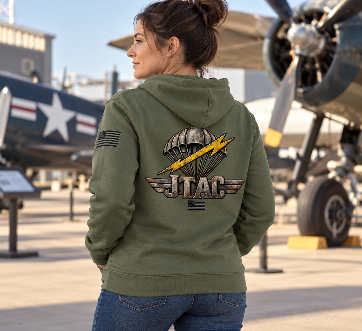 Air Force JTAC Hoodie – Close Air Support Lightning Bolt Sweatshirt