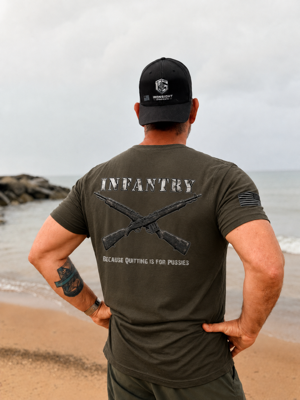 Infantry Crossed Rifles-Quitting is for...