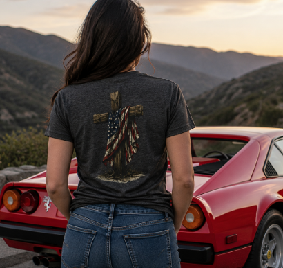 Cross and Country - Patriotic Faith T-Shirt | Ironsight Syndicate