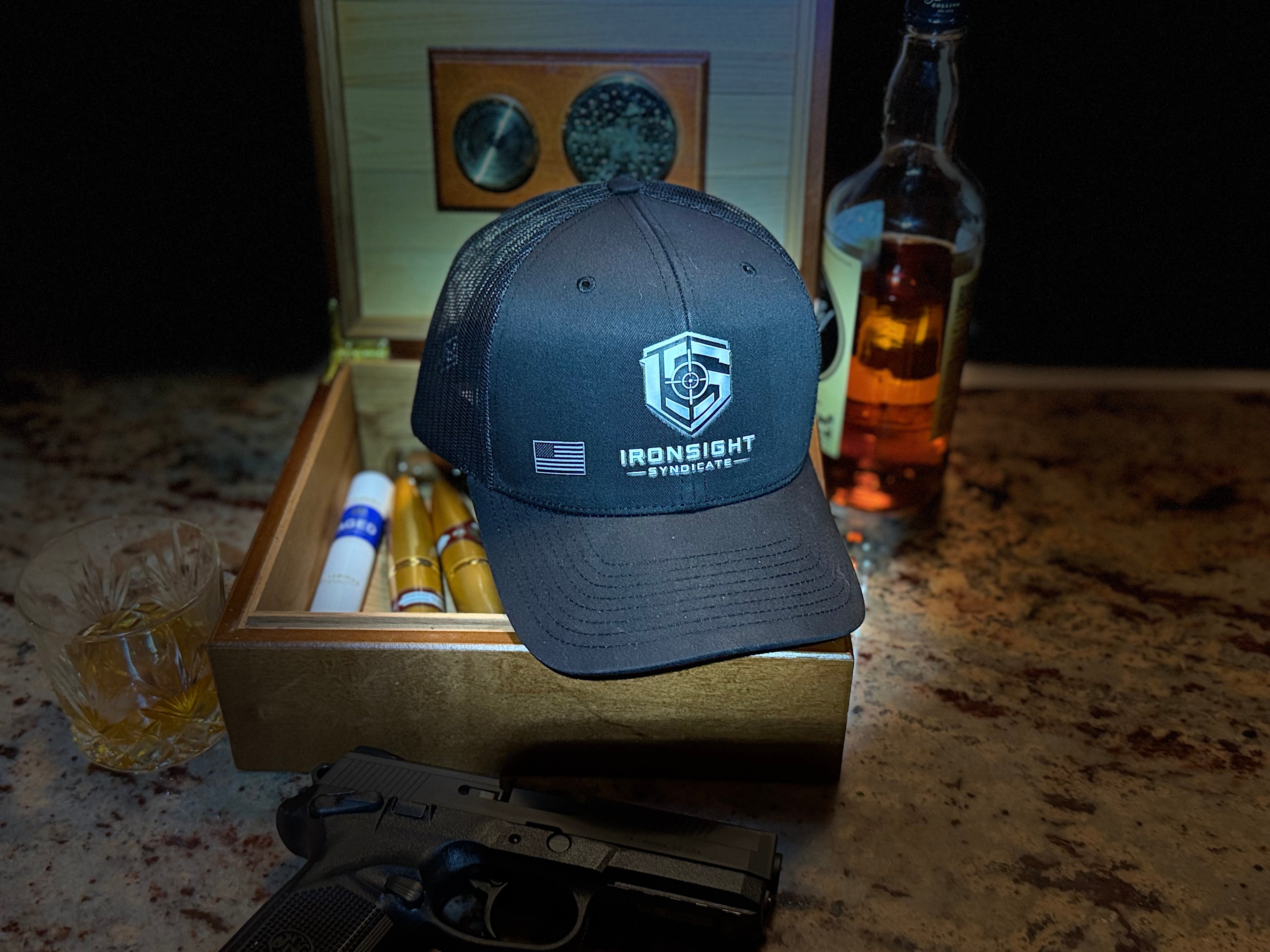 Ironsight Syndicate Logo Hat- Veteran Trucker Cap