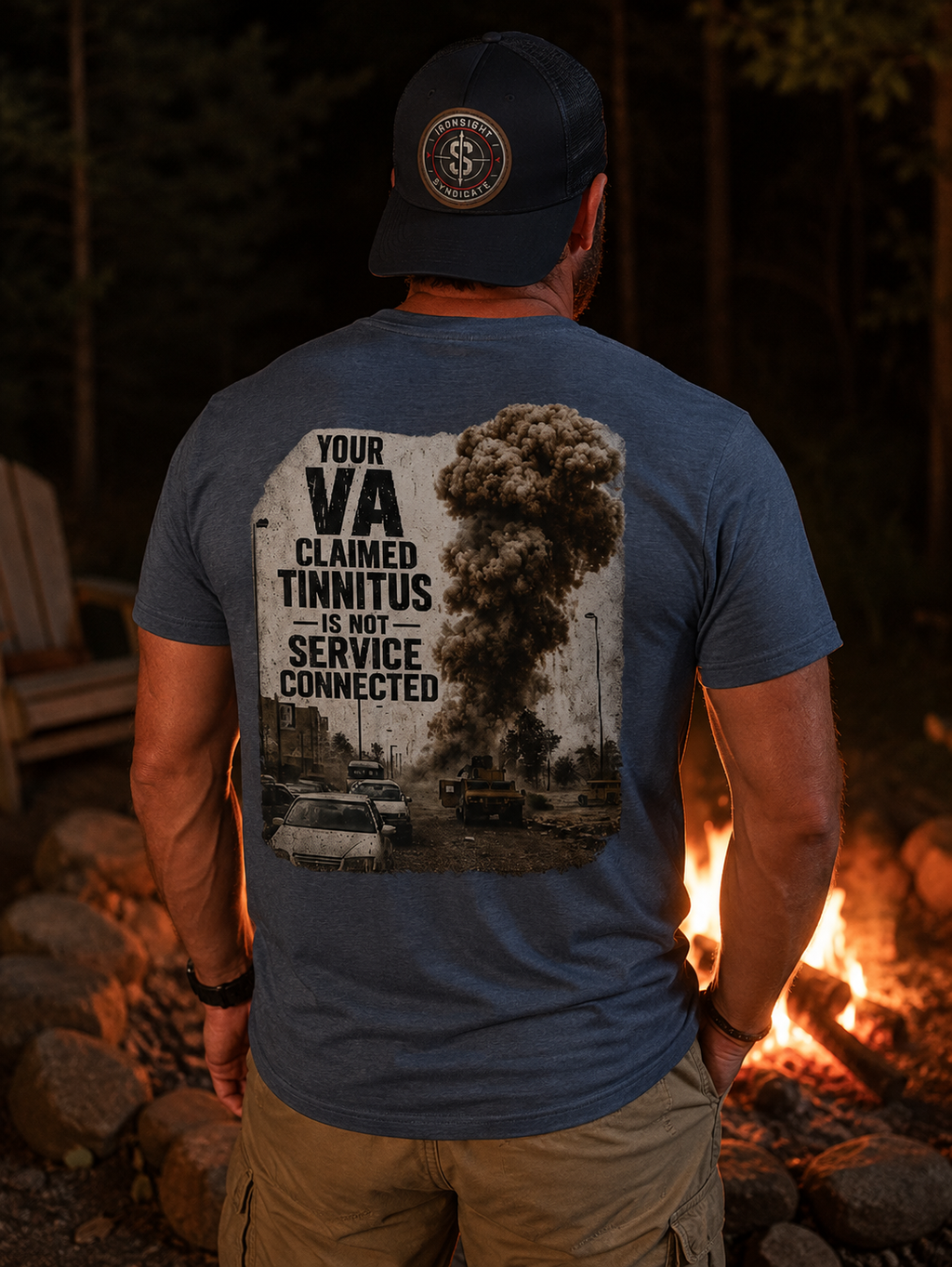 VA Tinnitus Claim is Not Service Connected T-Shirt | Ironsight Syndicate