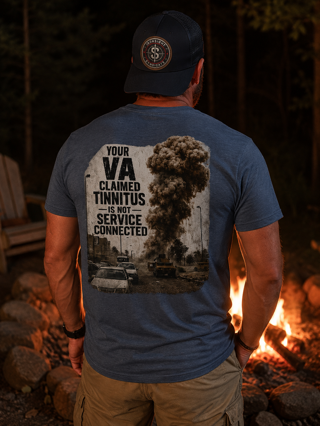 VA Tinnitus Claim is Not Service Connected T-Shirt | Ironsight Syndicate
