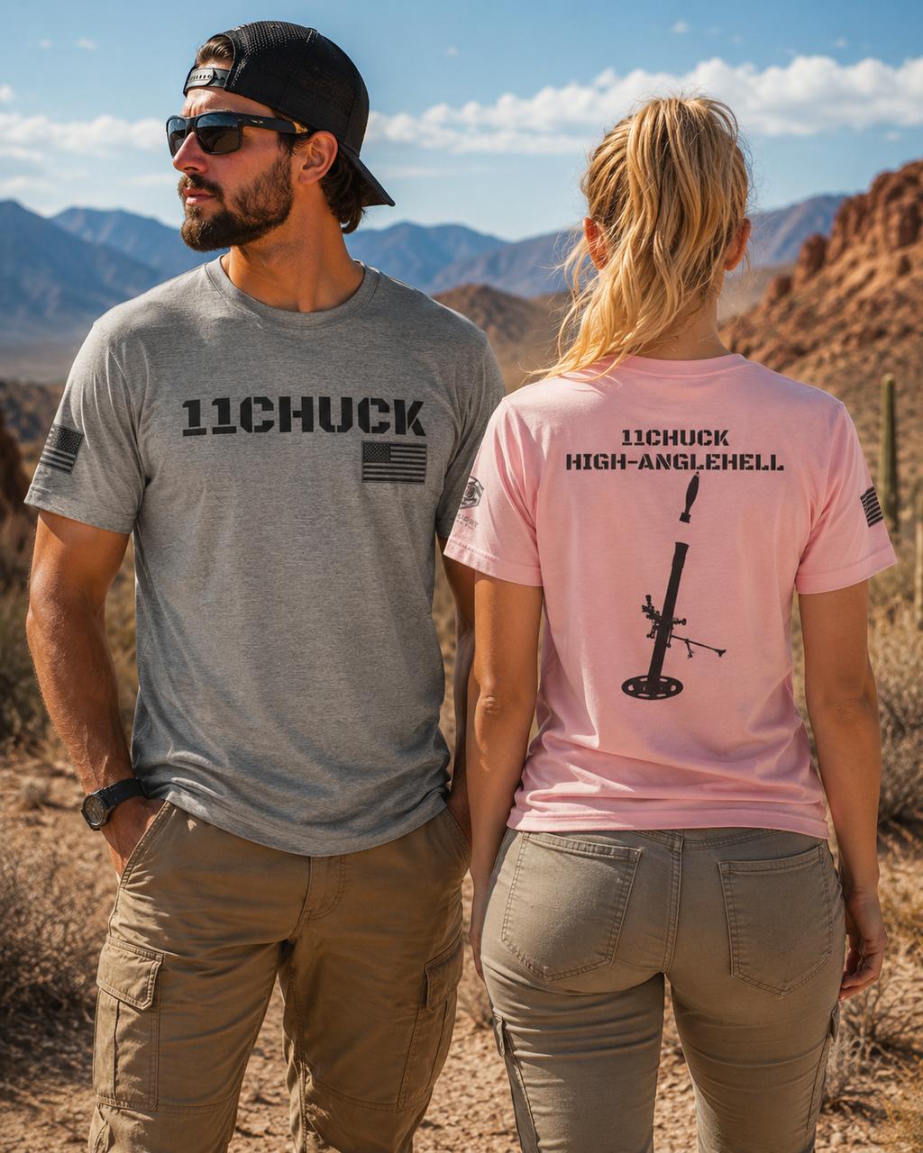 11Chuck Indirect Fire Infantryman Inspired Patriotic T-Shirt Black text