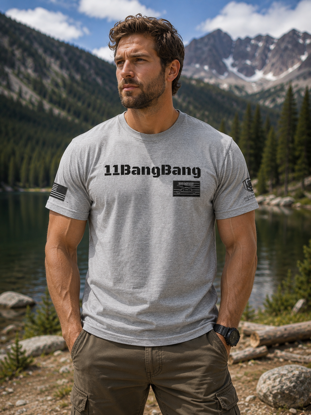 11BangBang Infantry Inspired Patriotic T-Shirt | Ironsight Syndicate