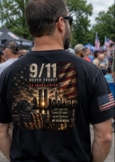 9/11 Memorial T-Shirt- All Profits will be Donated to The Wounded Warrior Project