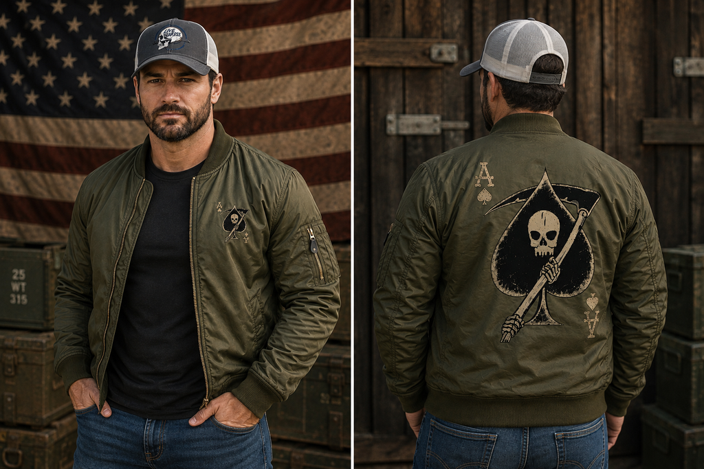 Death Card Army Bomber Jacket