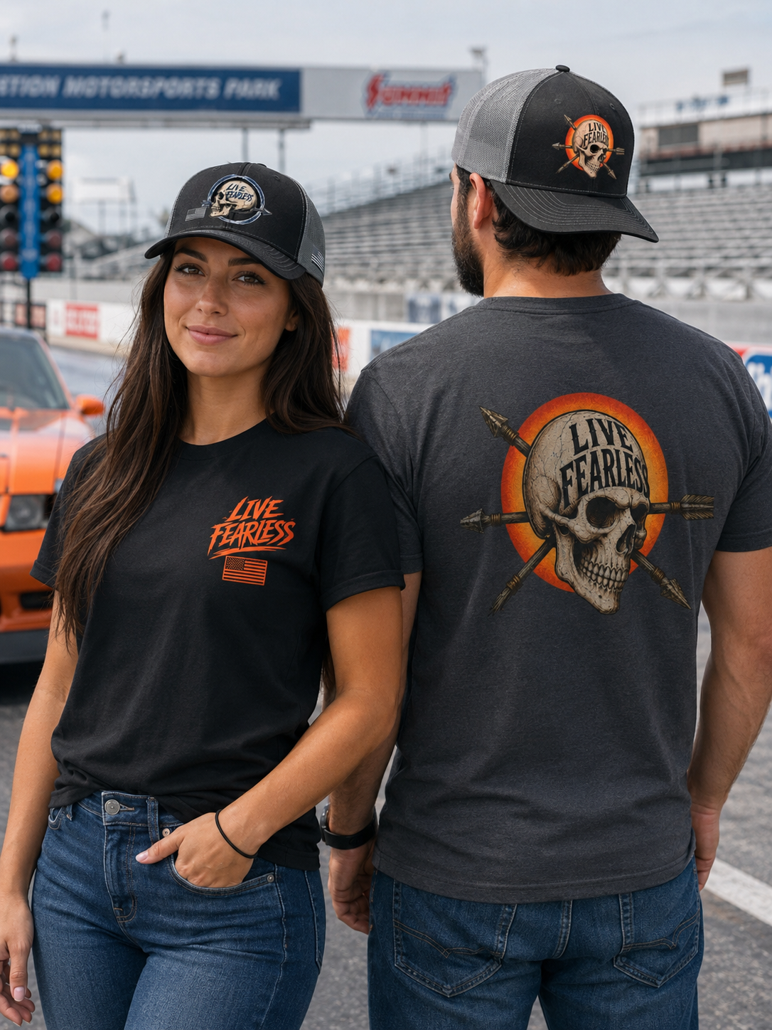 Live Fearless – Ancient Warrior Skull T-Shirt