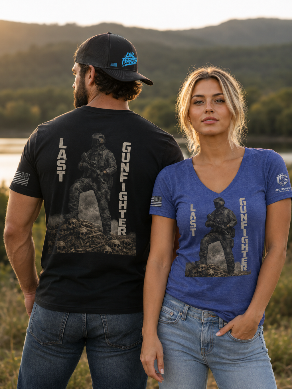 Last Gunfighter Infantry Inspired Patriotic T-Shirt