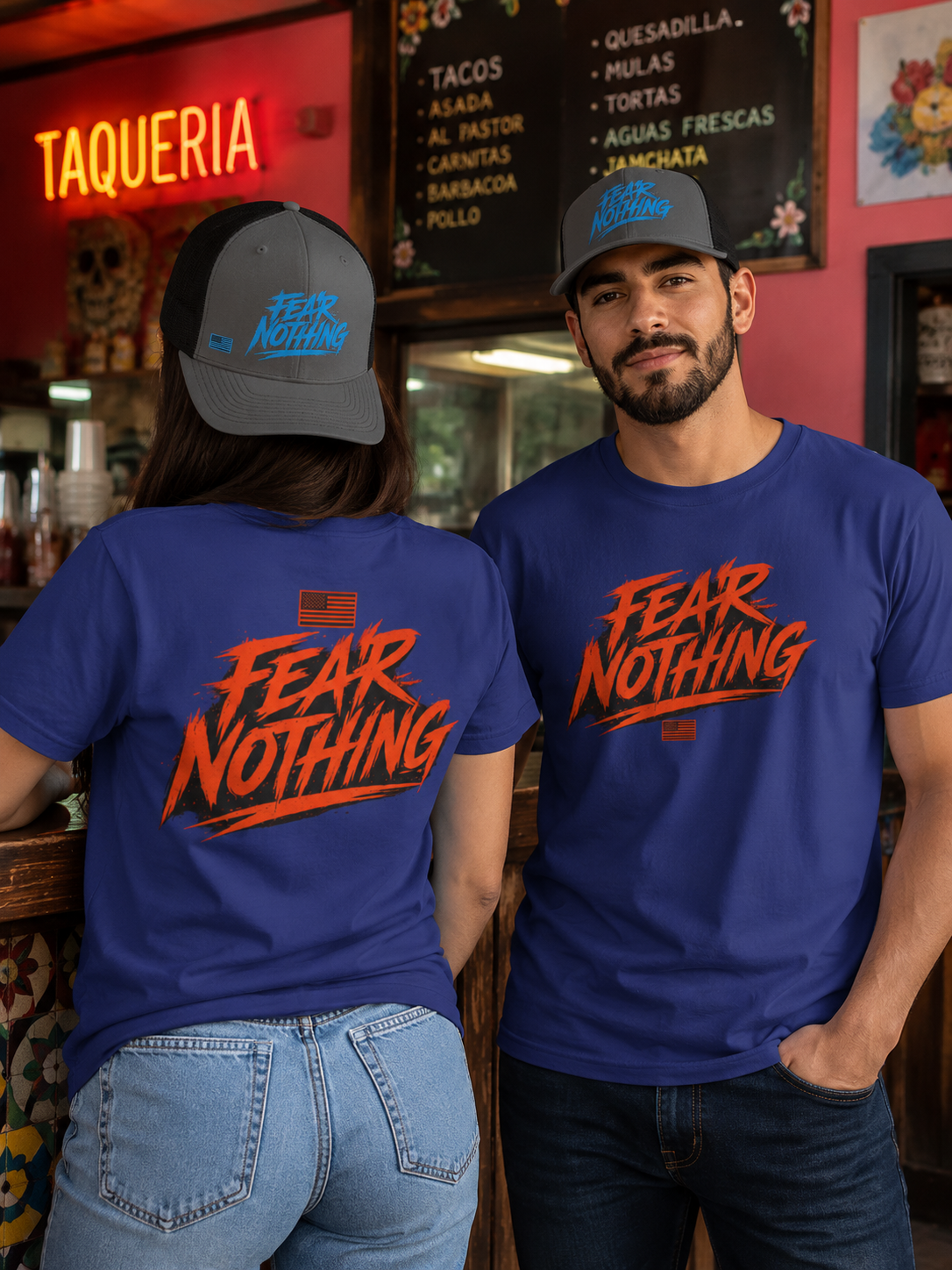 Fear Nothing (Orange) Military-Inspired Graphic T-Shirt | Ironsight Syndicate