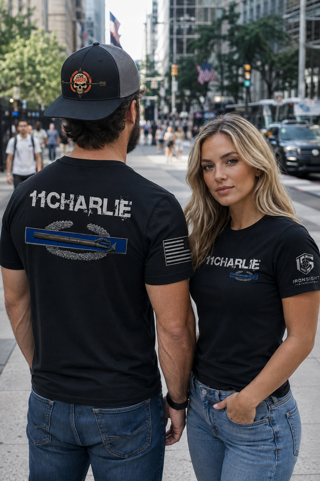 11CHARLIE Combat Mortar Badge T-Shirt | Ironsight Syndicate