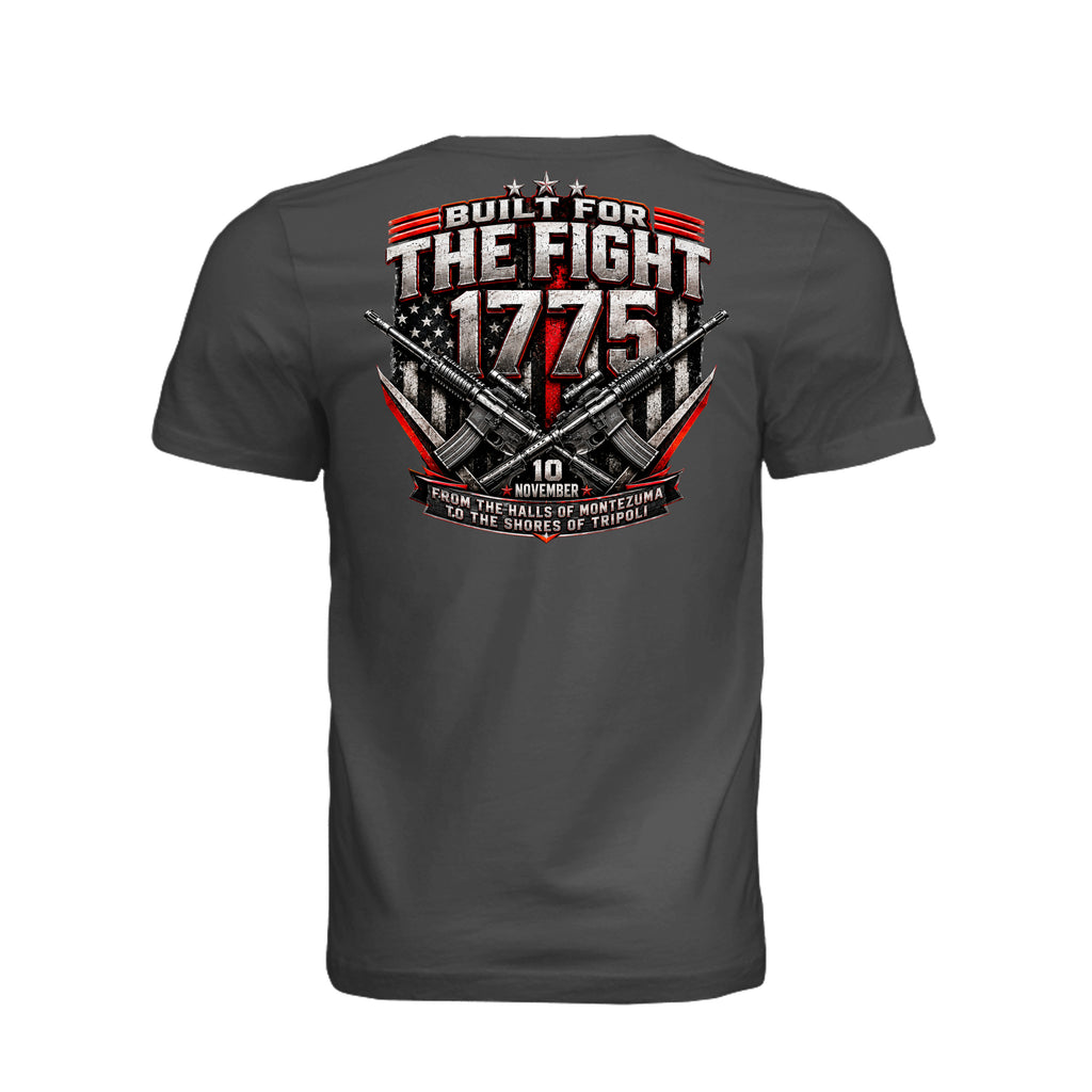 Halls of Montezuma Marine Tribute T-Shirt - DARK GREY (Back) | Ironsight Syndicate