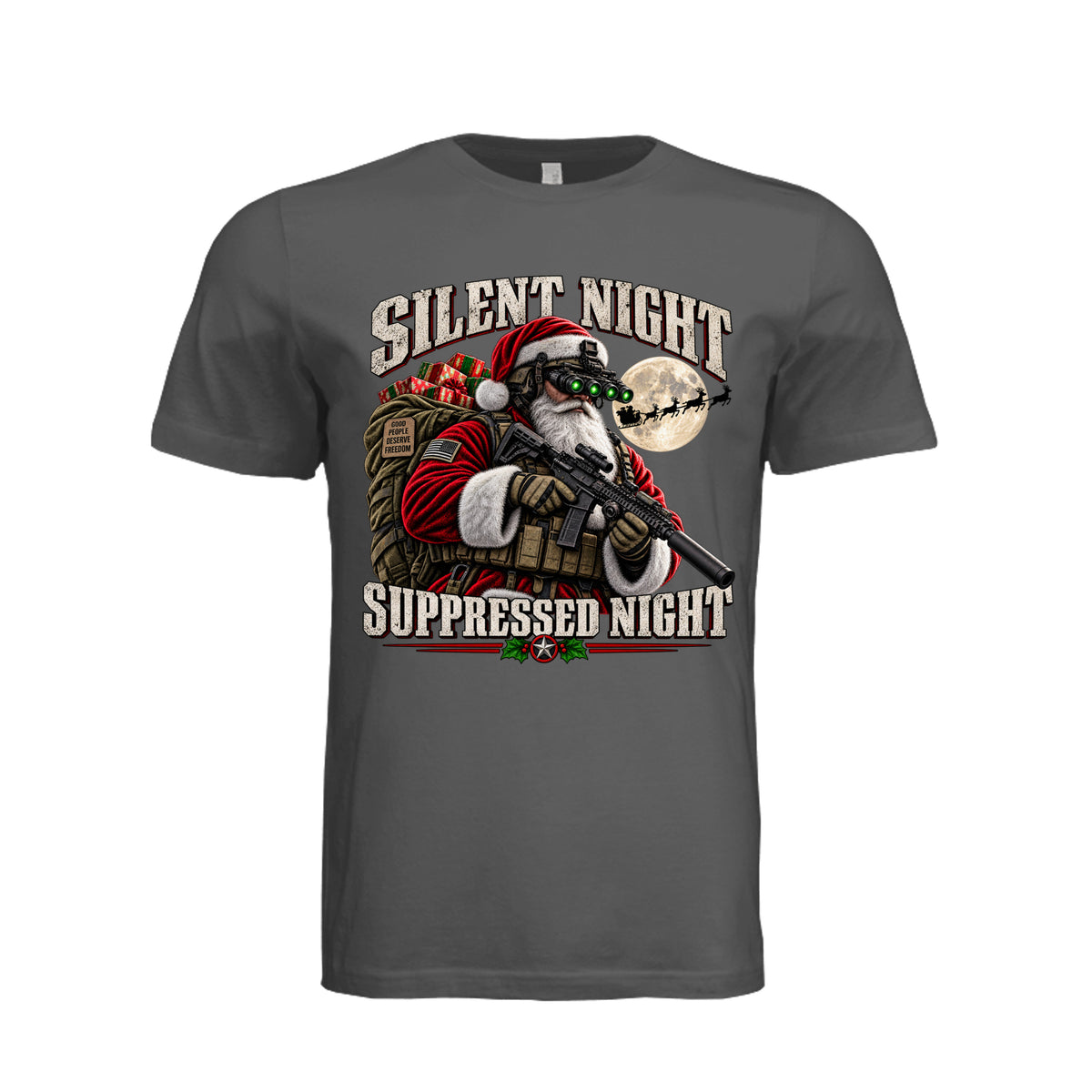 Santa Loves Freedom Christmas T-Shirt | Ironsight Syndicate