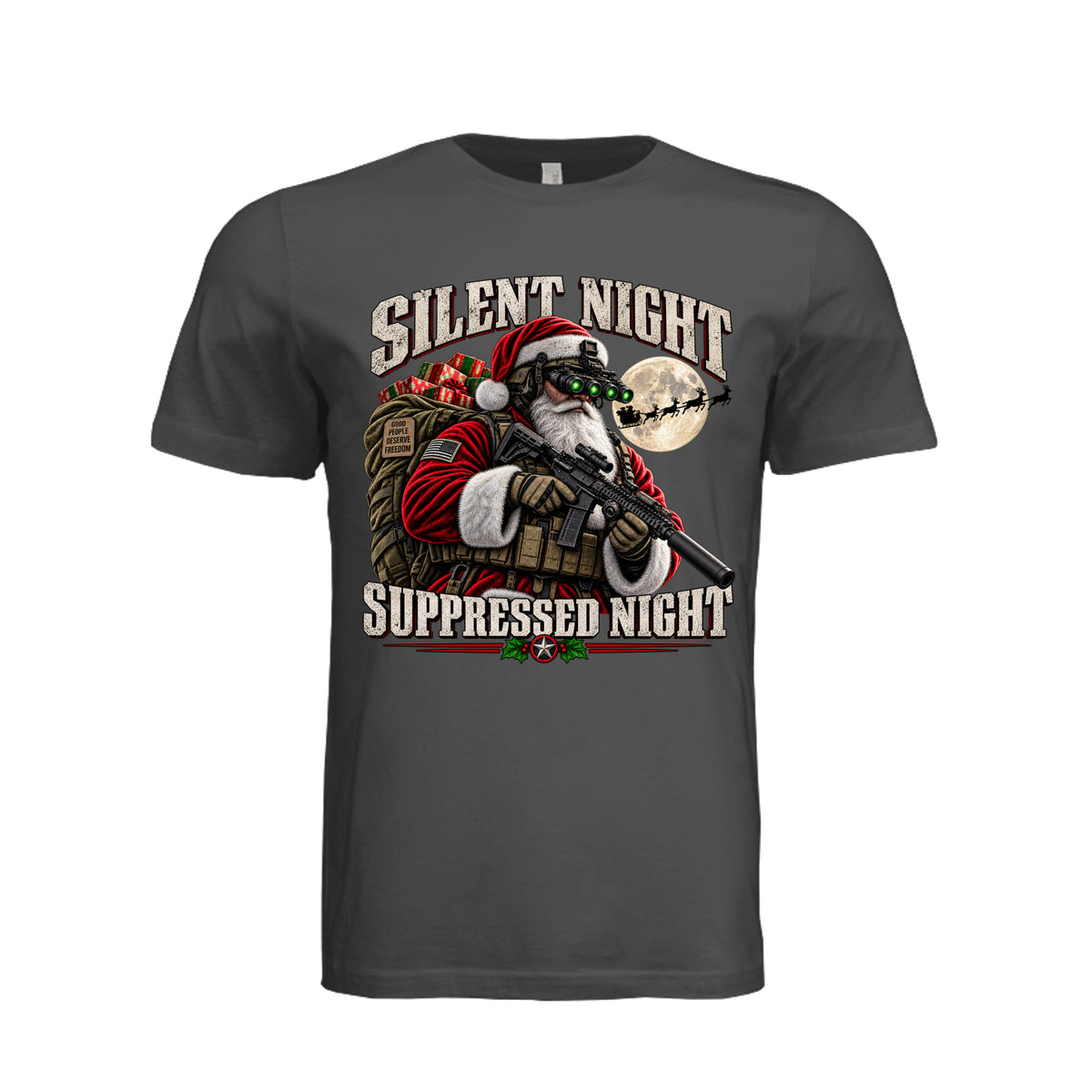 Santa Loves Freedom Christmas T-Shirt | Ironsight Syndicate
