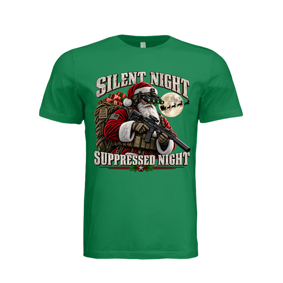 Santa Loves Freedom Christmas T-Shirt | Ironsight Syndicate