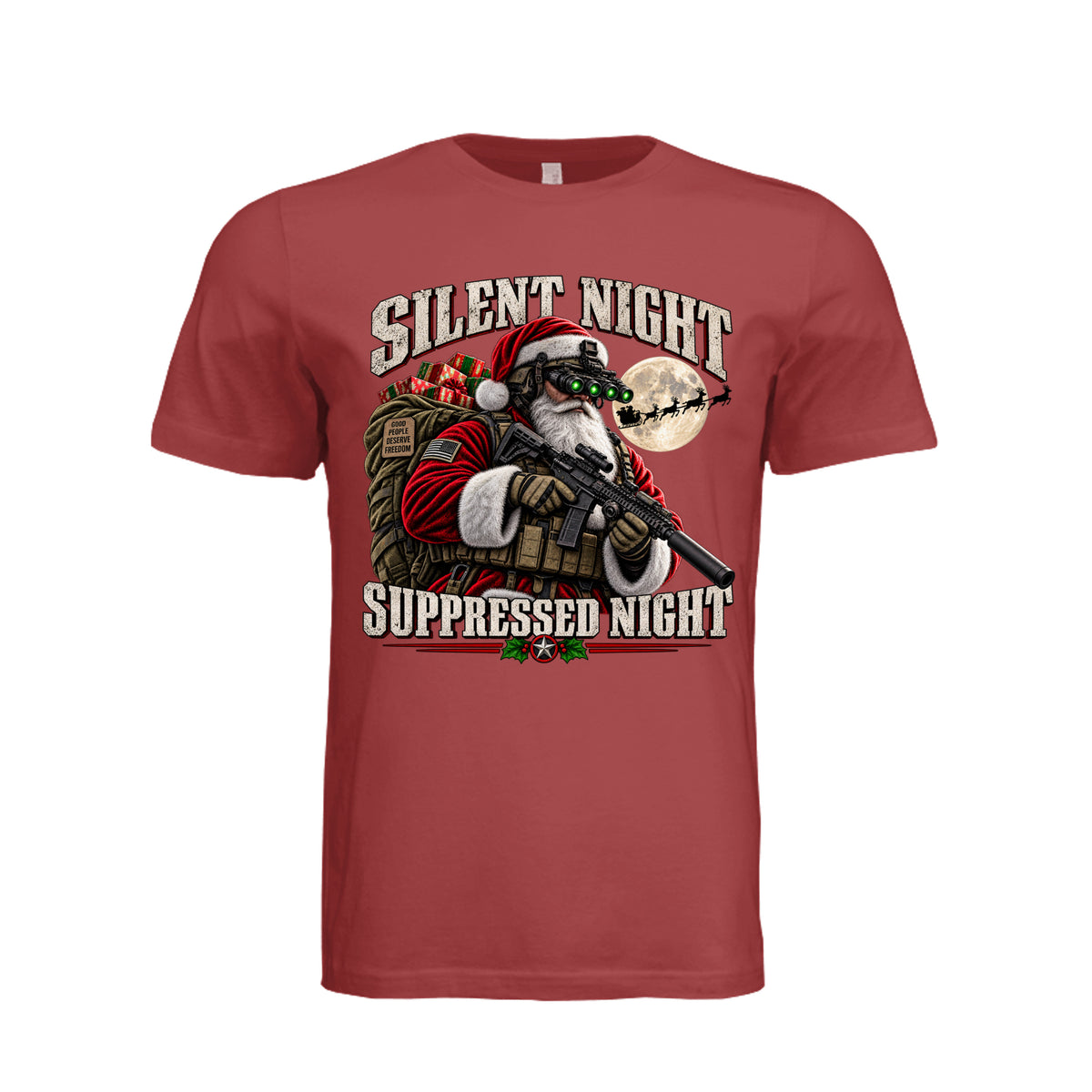 Santa Loves Freedom Christmas T-Shirt | Ironsight Syndicate