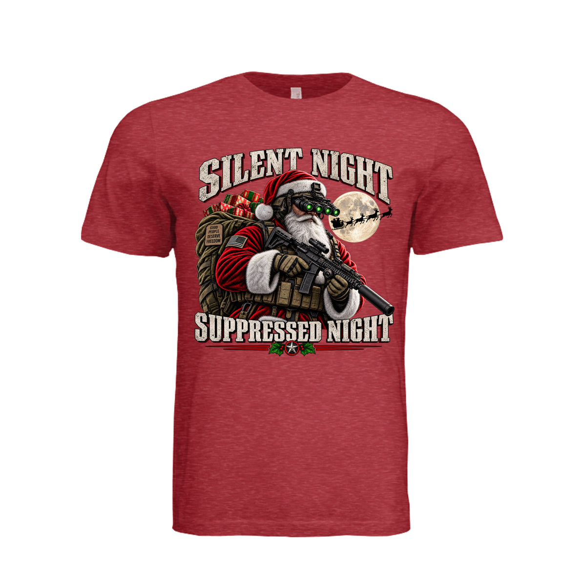 Santa Loves Freedom Christmas T-Shirt | Ironsight Syndicate