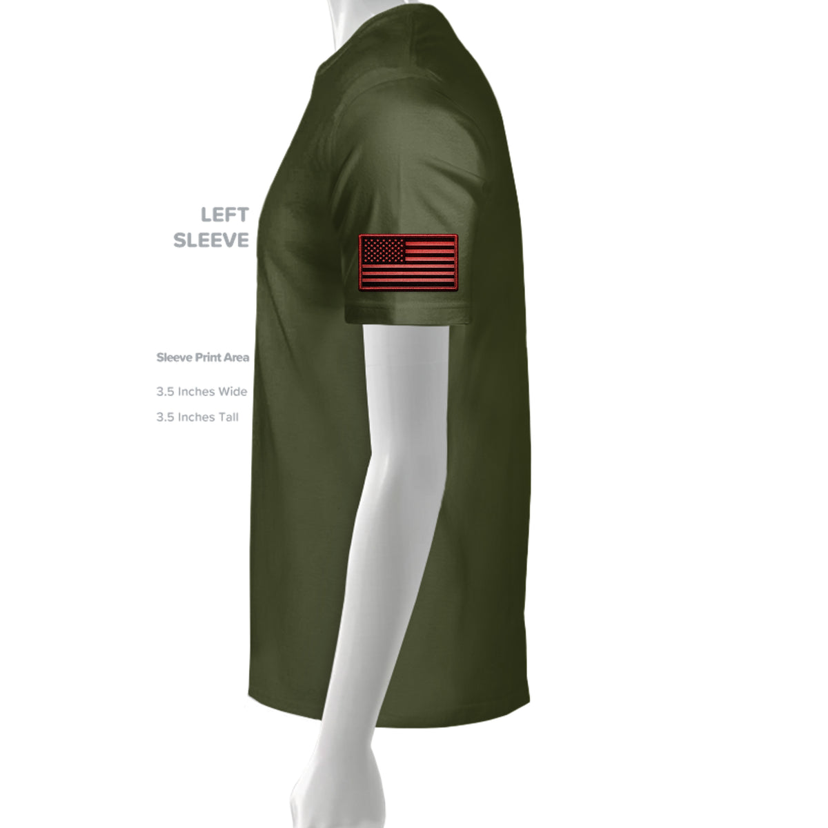 Santa's Sleigh CAS T-Shirt - Olive (Left Sleeve) | Ironsight Syndicate