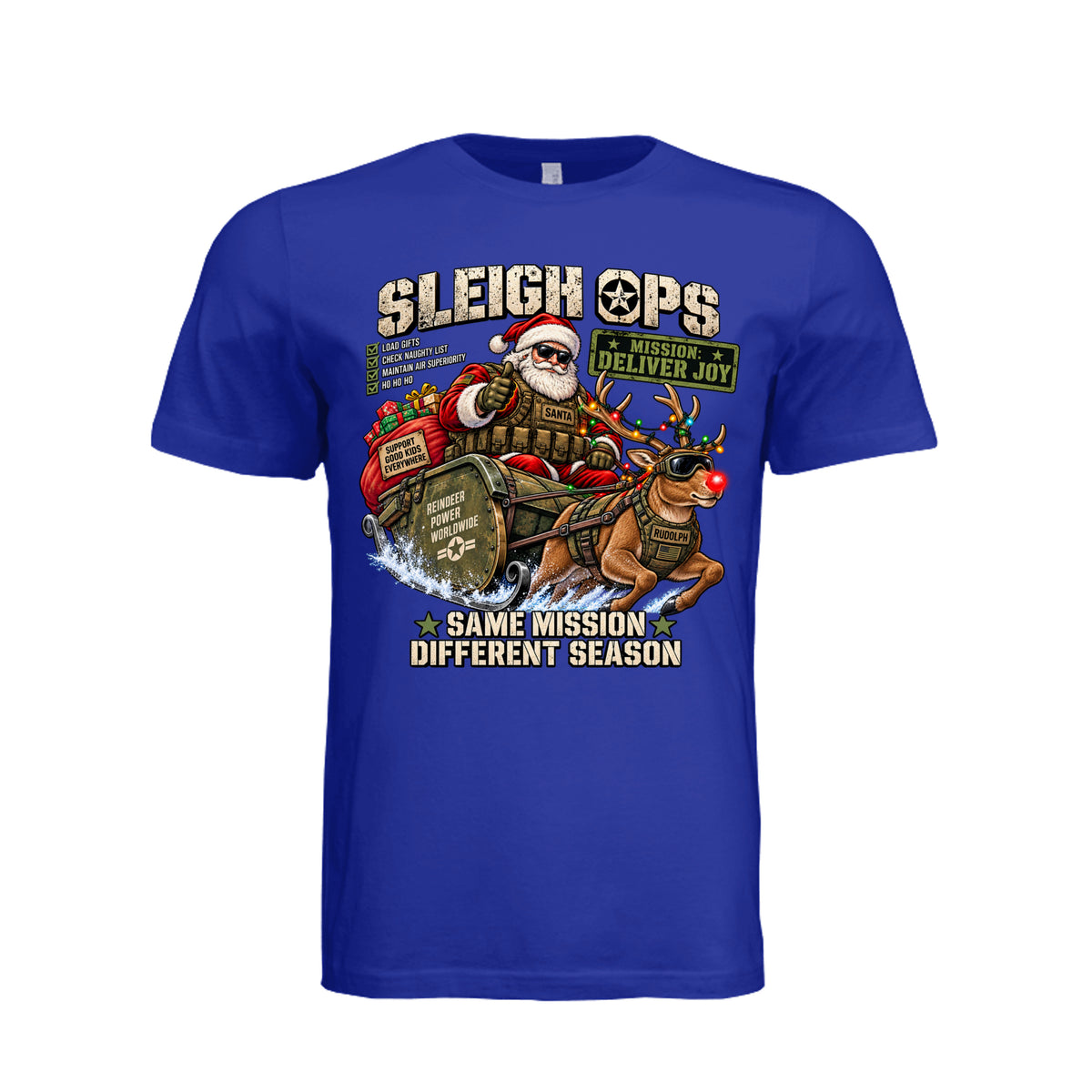 Sleigh Ops T-Shirt - Team Navy | Ironsight Syndicate
