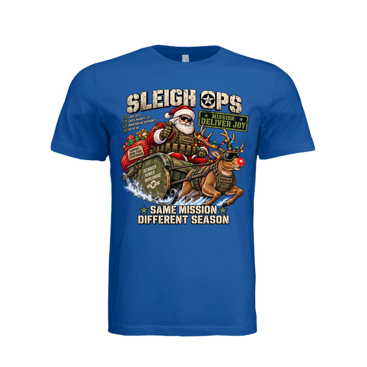 Sleigh Ops T-Shirt - True Royal | Ironsight Syndicate