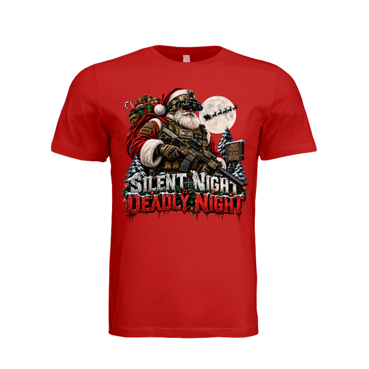 Silent Night Deadly Night T-Shirt - Red | Ironsight Syndicate