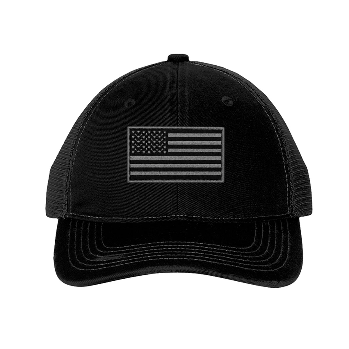 Subdued American Flag Hat - Black/ Black | Ironsight Syndicate