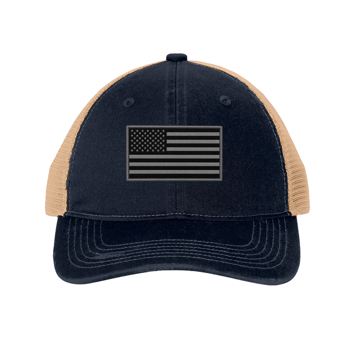 Subdued American Flag Hat - River Blue Navy/ Khaki | Ironsight Syndicate