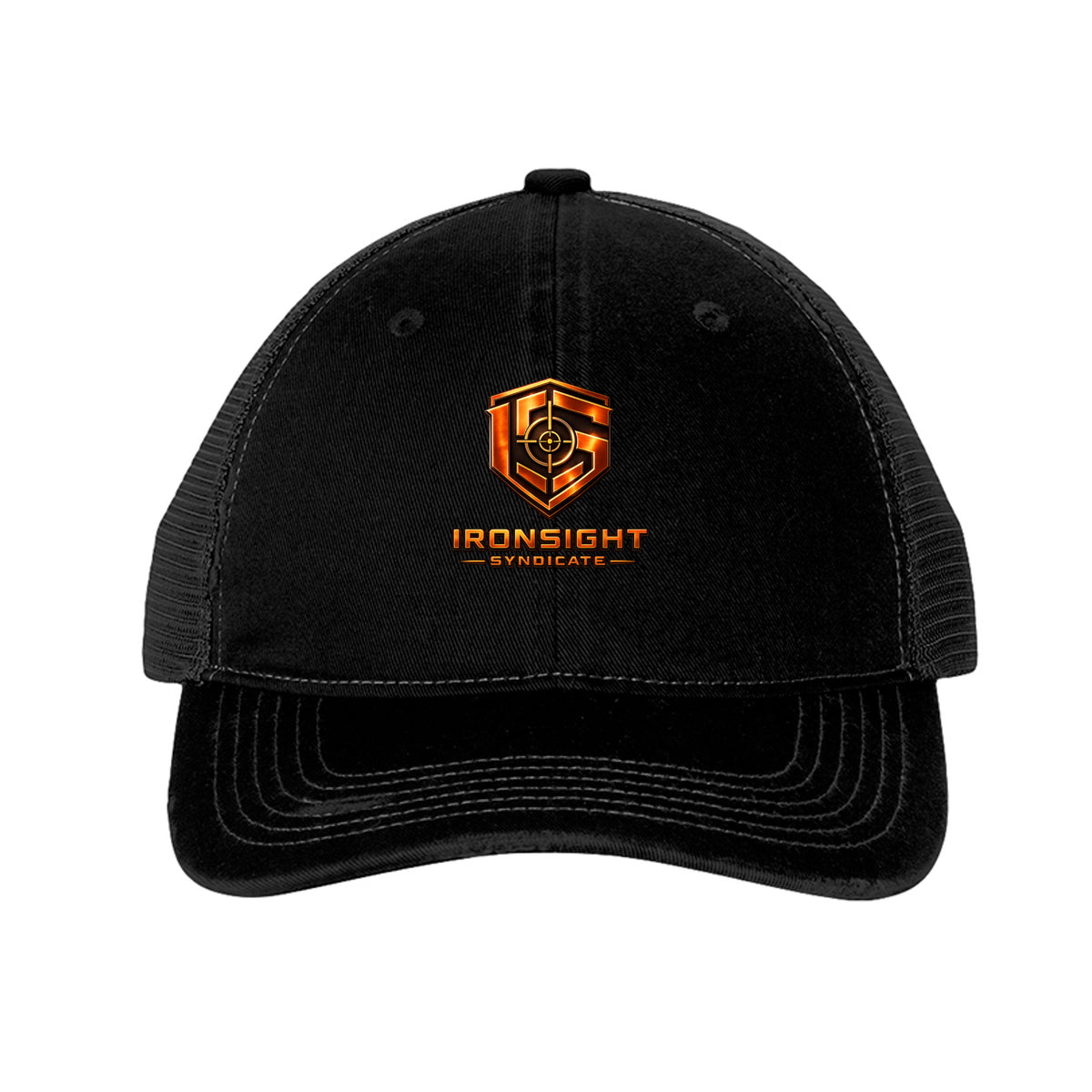 Ironsight Logo Hat - Black/ Black | Ironsight Syndicate