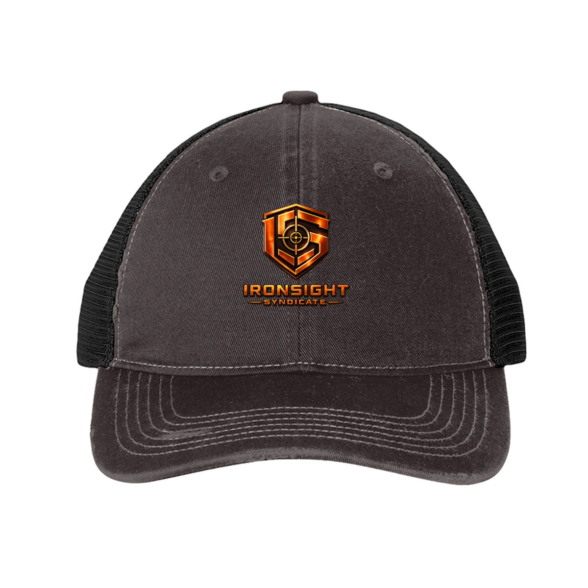 Ironsight Logo Hat - Grey Steel/ Black | Ironsight Syndicate