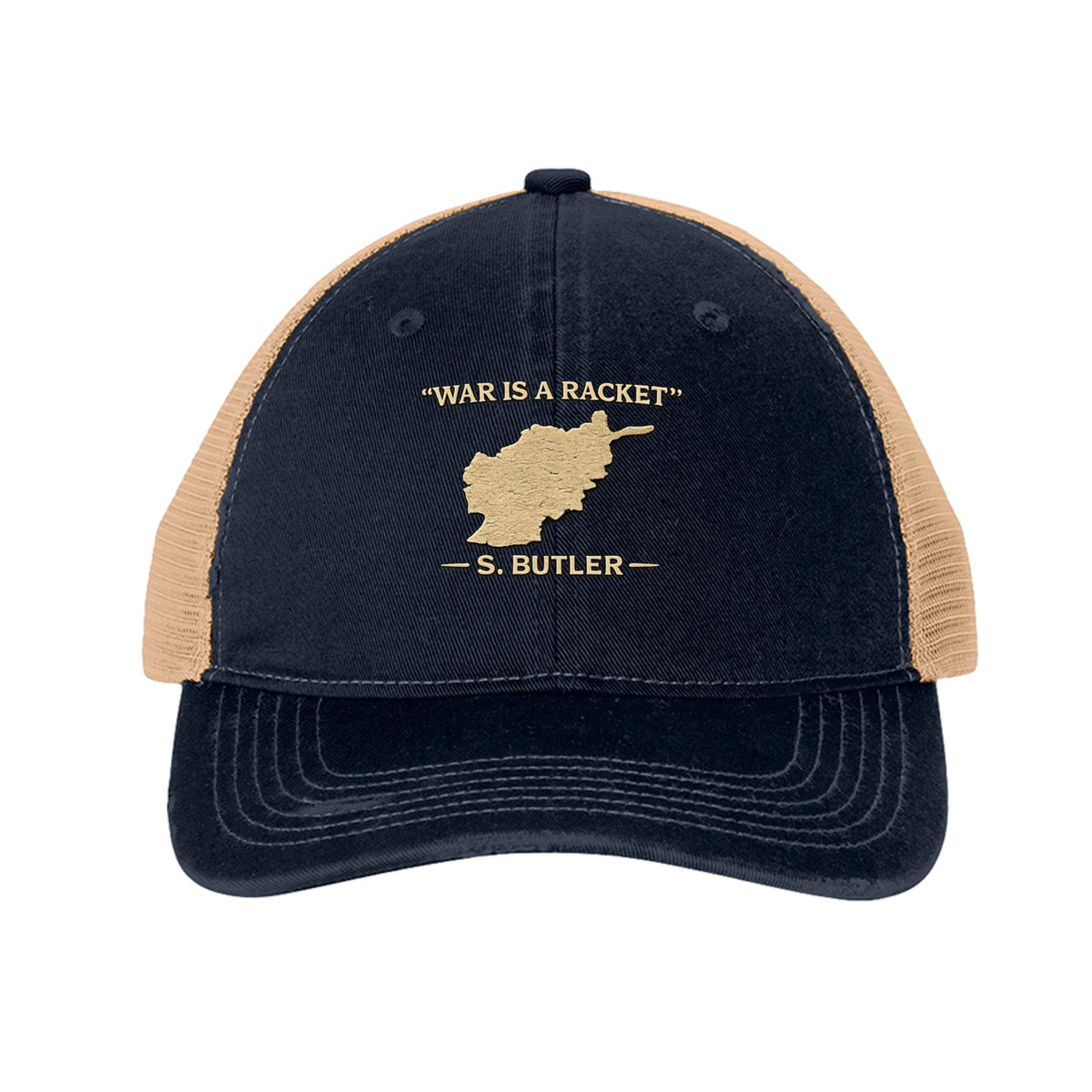 War is a Racket Trucker Hat - River Blue Navy/ Khaki | Ironsight Syndicate