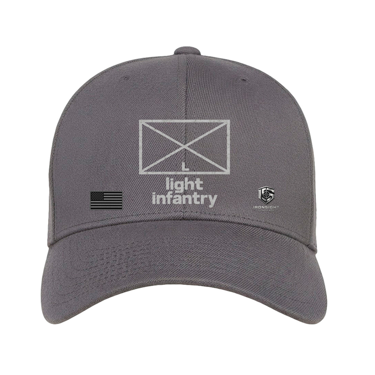 Light Infantry Fitted Flexfit Hat - Grey | Ironsight Syndicate
