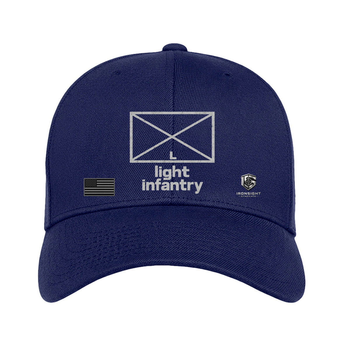 Light Infantry Fitted Flexfit Hat - Navy | Ironsight Syndicate