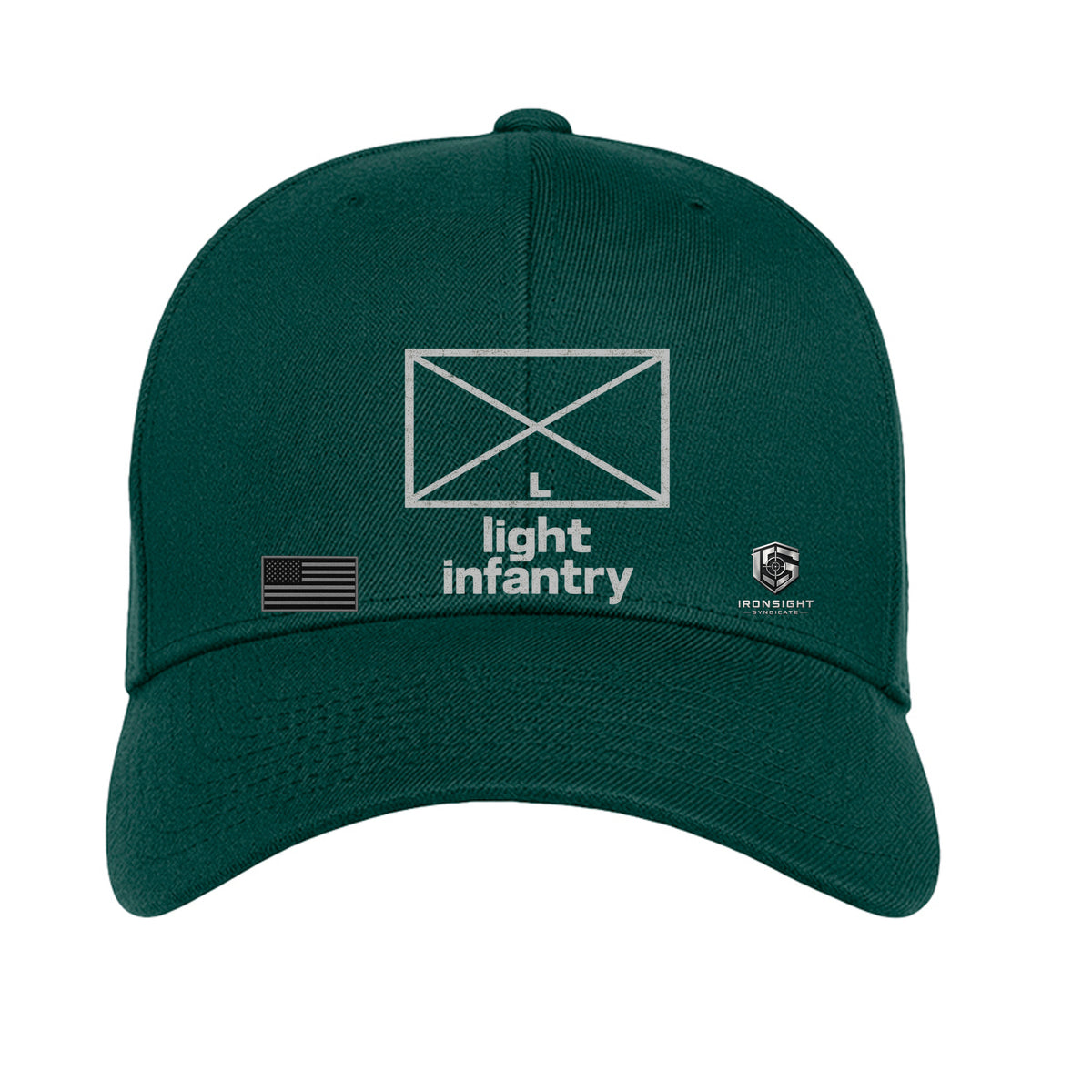 Light Infantry Fitted Flexfit Hat - Spruce | Ironsight Syndicate