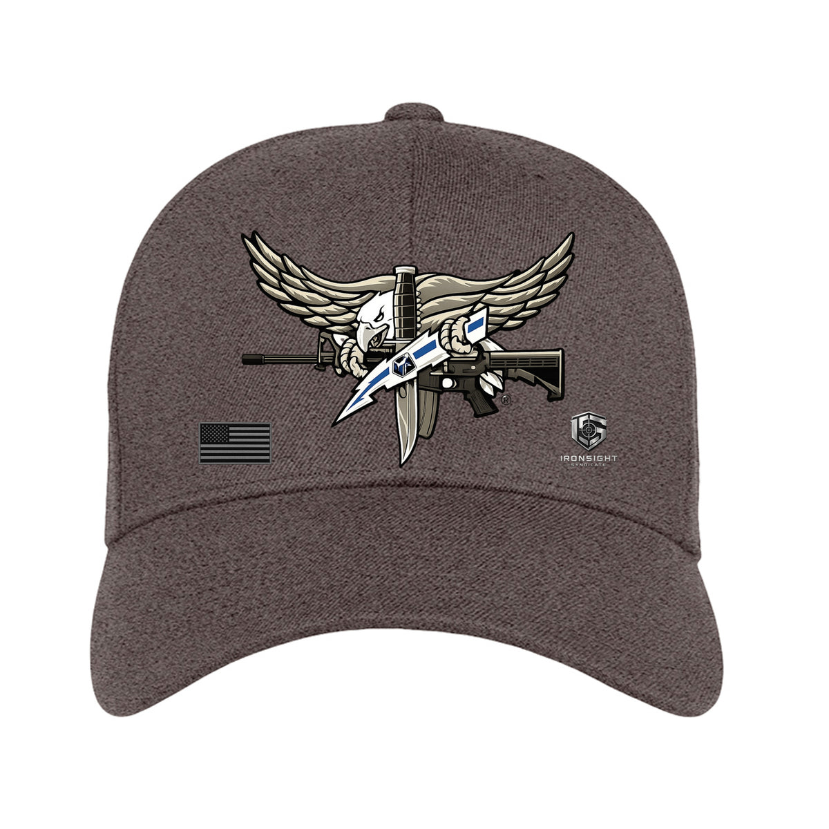 SWAT Eagle Fitted Flex Fit Hat - Dark Heather | Ironsight Syndicate