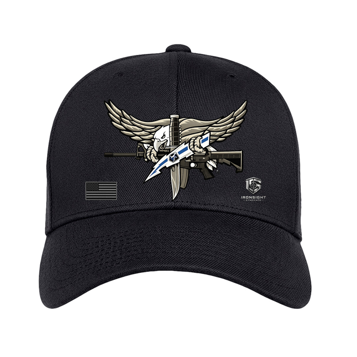 SWAT Eagle Fitted Flex Fit Hat - Dark Navy | Ironsight Syndicate