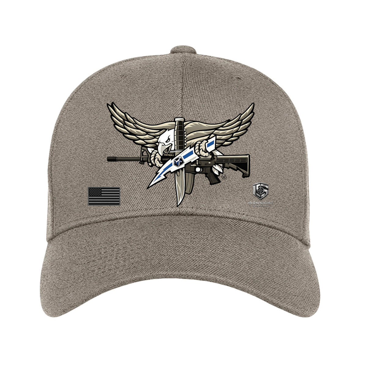SWAT Eagle Fitted Flex Fit Hat - Heather | Ironsight Syndicate