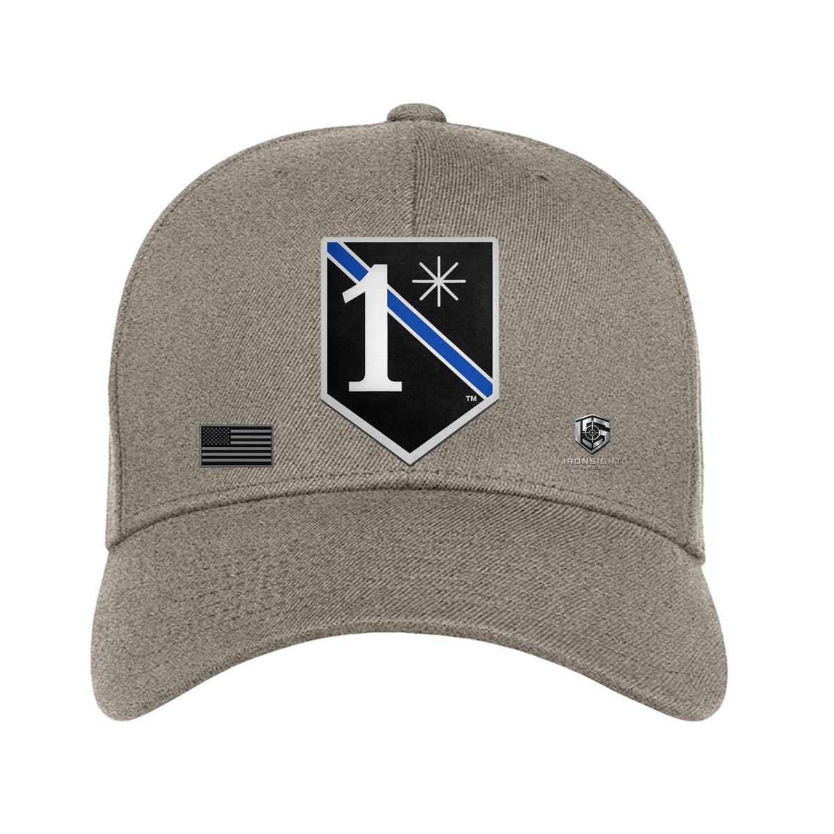 Law Enforcement Shield Fitted Flex Fit Hat - Heather | Ironsight Syndicate