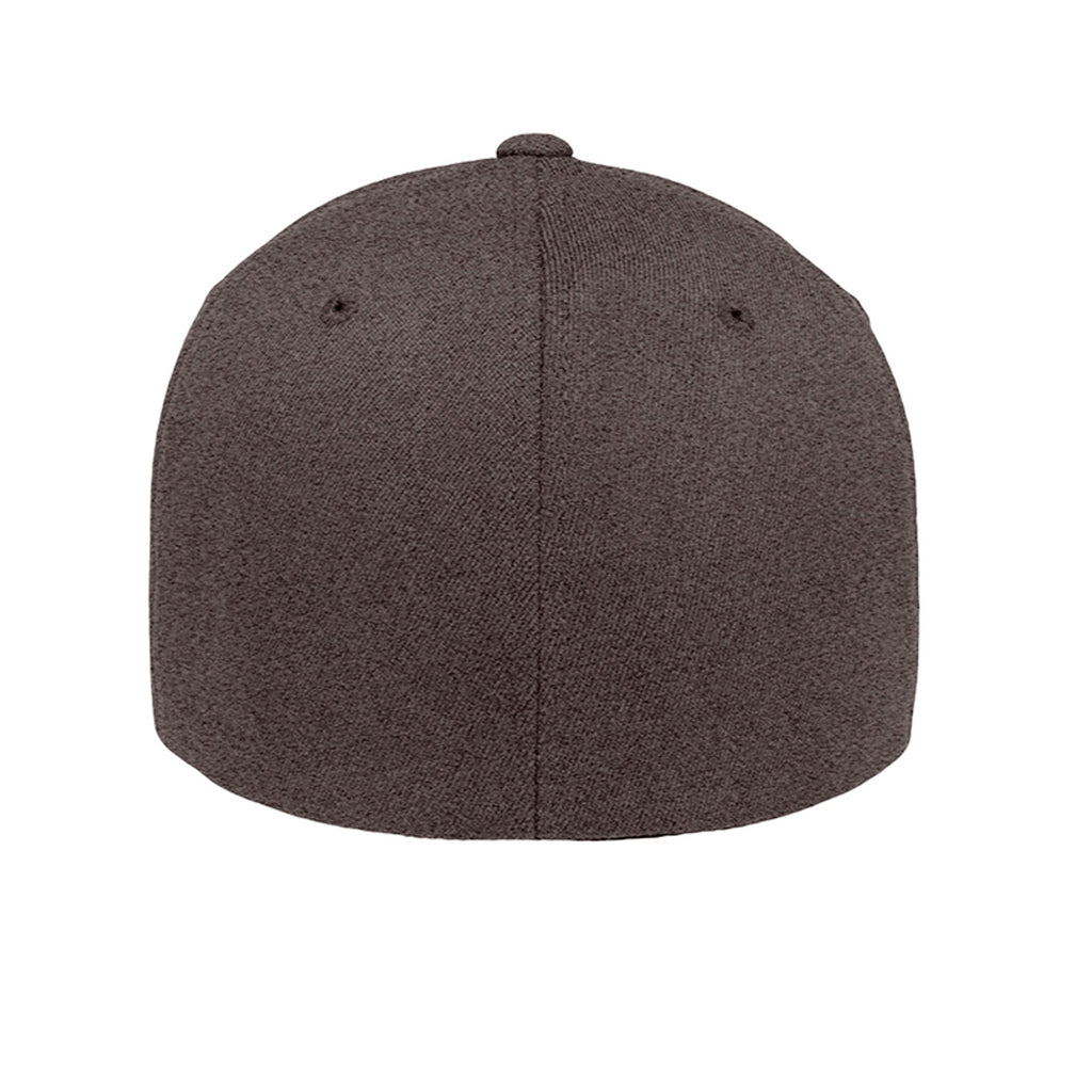 Thin Blue Line Fitted Flexfit Hat - Dark Heather (Back) | Ironsight Syndicate